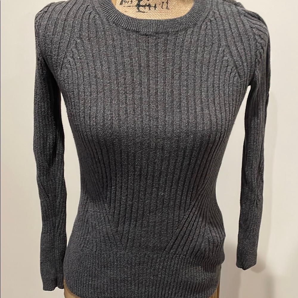 Abercrombie & Fitch Charcoal Ribbed Sweater